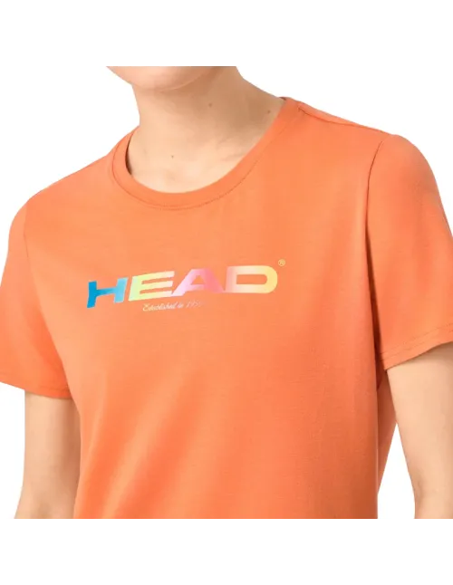 T-Shirt Head Rainbow Frau